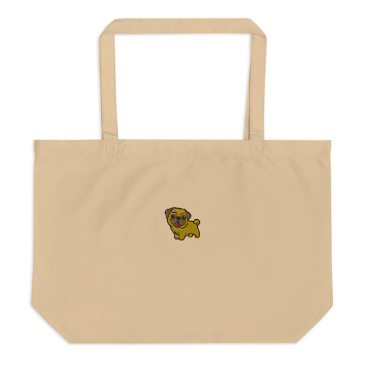 Abe - Abrikoos Mopshond (Tote Bag)